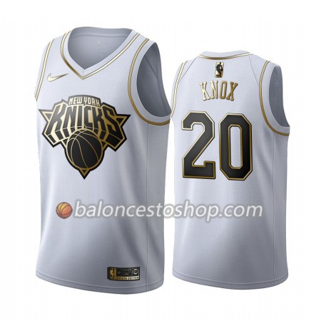 Camiseta Hombre NBA New York Knicks Kevin Knox 20 2019-20 Nike Blanco Golden Edition Swingman
